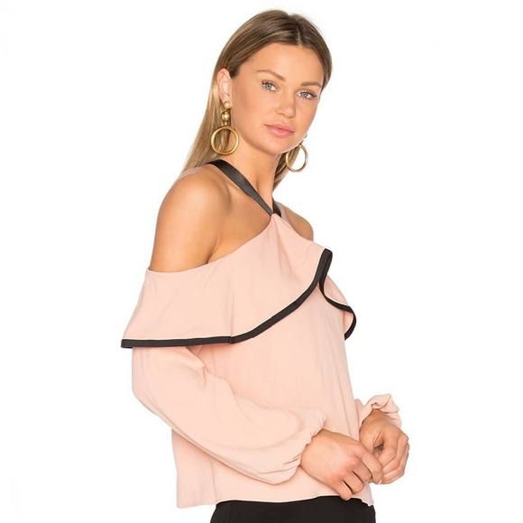 NEW ALEXIS REVOLVE PINK COLD-SHOULDER TOP - Picture 4 of 8